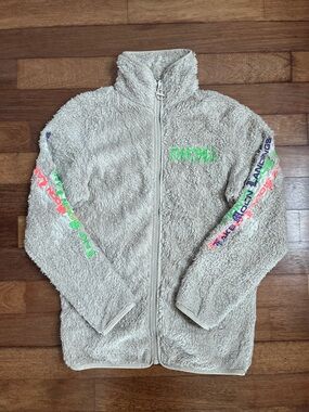 Vintage DIESEL 19AW/S-Furry Embroidered Sherpa Fleece Jacket Women